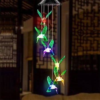 Ρομαντικό LED Solar Wind Chimes Night Light Κρεμαστό φωτιστικό κολιμπρί Αδιάβροχο φωτιστικό κήπου εξωτερικού χώρου