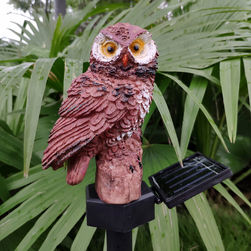 Solarna, vodootporna vrtna rasvjeta, vanjska LED svjetiljka sova za uređenje vrta, vjeverica, staza, dvorište, vrtne svjetiljke, životinjski ukras