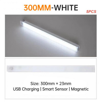 2/4/5 KOM Kreativno svjetlo sa senzorom pokreta Led noćno svjetlo za uštedu energije Bežično USB punjivo zidno ukrasno svjetlo Led svjetla