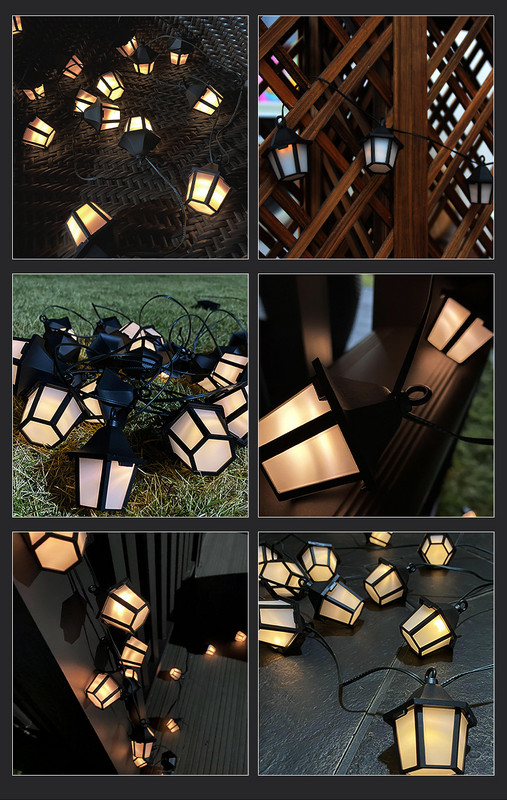 Vanjska solarna svjetla Retro palača Lantern String Light Ulična svjetiljka Landscape Girlland Light Decoration Solar Light Navidad 2021