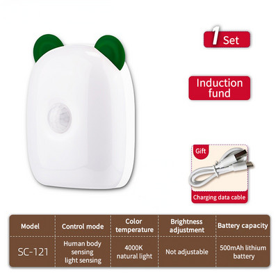 Armas liikumisanduri kapp Öövalgusti LED USB valgustus Magamistoa Kapp Riidekapp Kapilamp Laetav magnetiline LED valgusti