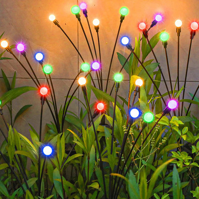 Lumină solară stelară legănată, vânt suflă Lumină de grădină, lampă decorativă în aer liber cu foc de artificii, pentru curte, decorarea căii de curte