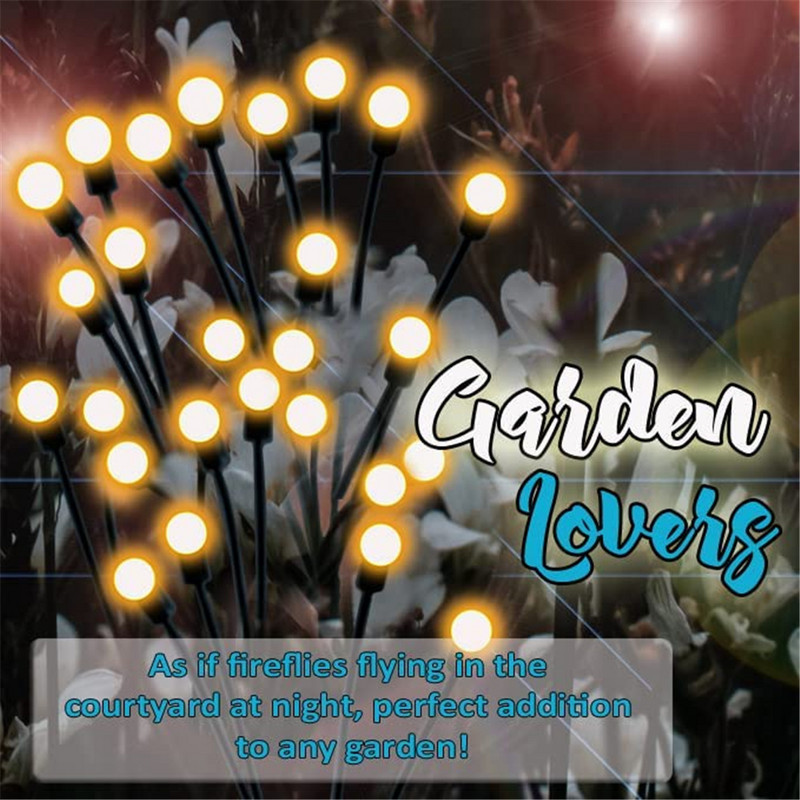 Sunčev prasak zvijezda Leluja svjetlo vjetar puše Vrtno svjetlo Vanjska ukrasna vatrometna lampa krijesnica za uređenje dvorišne staze