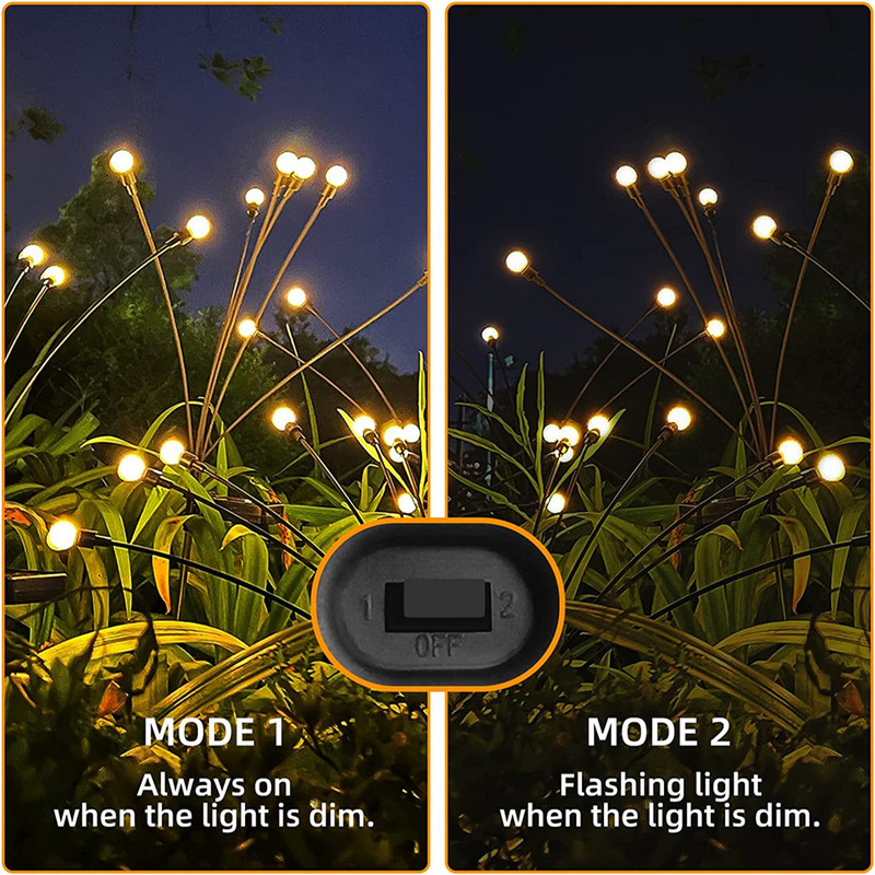 Sunčev prasak zvijezda Leluja svjetlo vjetar puše Vrtno svjetlo Vanjska ukrasna vatrometna lampa krijesnica za uređenje dvorišne staze