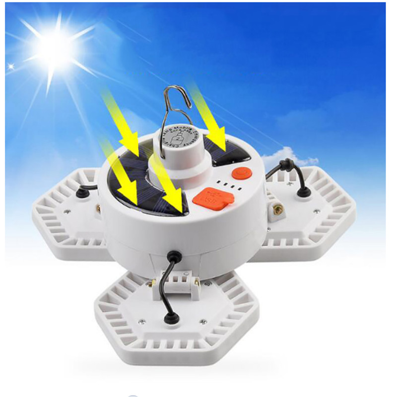 светодиодная лампа трехсторонняя палатка палаточного кемпинга солнечная лампа зарядки ночной рынок вавгноеое ларимпа