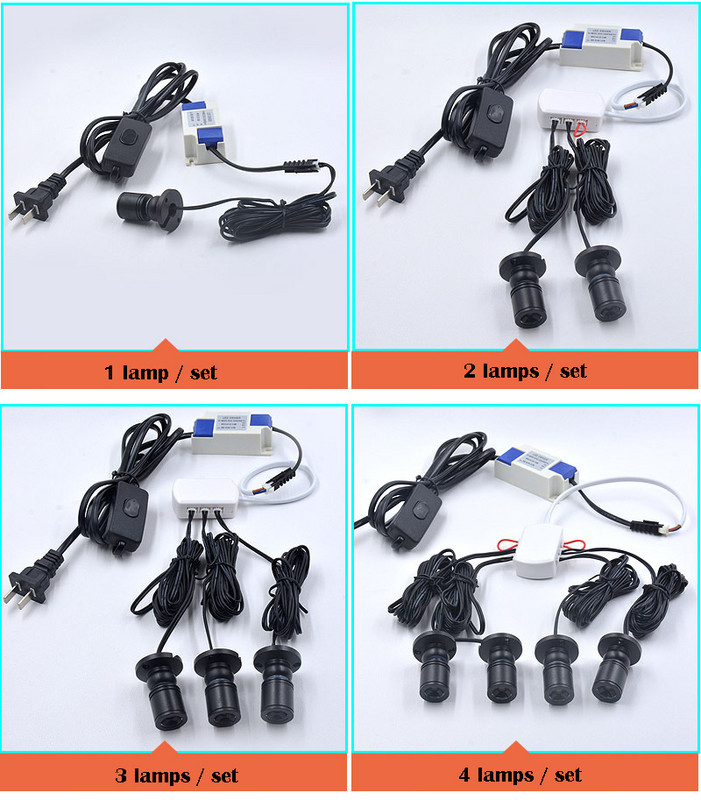 2 kom/set LED mini reflektori Unutarnja svjetla za slike Rasvjeta umjetnina Stropna svjetiljka s napajanjem i razvodna kutija Zidna svjetla