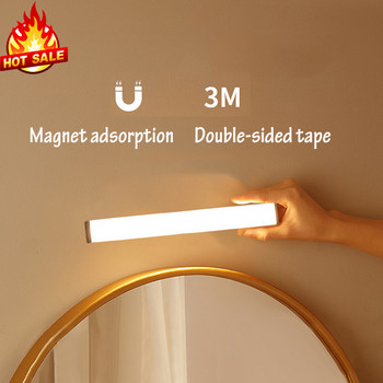 Επαναφορτιζόμενα LED φώτα μπαρ για ντουλάπα κουζίνας Ντουλάπα νυχτερινό φως Αισθητήρας κίνησης Μαγνητικό επιτοίχιο φωτιστικό εξοικονόμησης ενέργειας