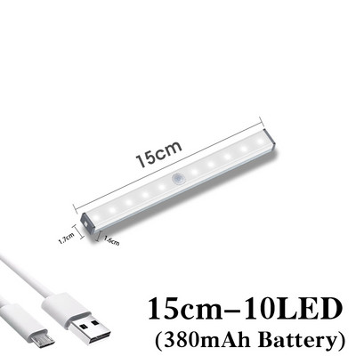 Punjiva LED barska svjetla za kuhinjski ormarić Noćna svjetiljka Senzor pokreta Magnetska zidna štedna svjetiljka