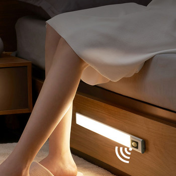 Φώτα Led USB Αισθητήρας κίνησης PIR DC 5V κάτω από το ντουλάπι κουζίνα Φωτιστικό υπνοδωμάτιο ντουλάπας σκάλες οπίσθιος φωτισμός νυχτερινό φως