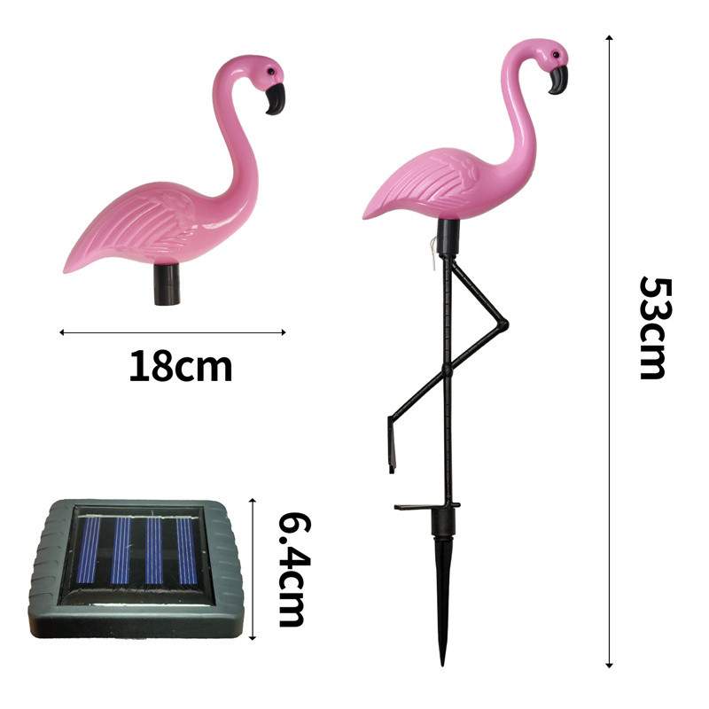 Solarno LED svjetlo Vanjsko svjetlo s flamingom Vodootporno svjetlo za travnjak s kolcem, kućno automatsko uključivanje/isključivanje, dvorišna svjetiljka za ukrašavanje staze