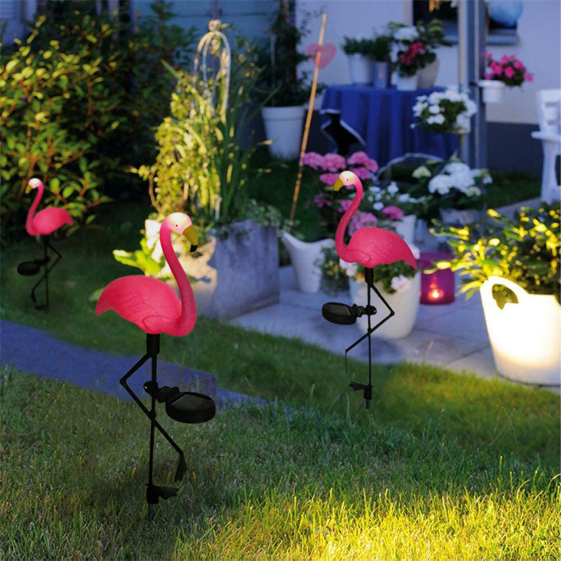Solarno LED svjetlo Vanjsko svjetlo s flamingom Vodootporno svjetlo za travnjak s kolcem, kućno automatsko uključivanje/isključivanje, dvorišna svjetiljka za ukrašavanje staze