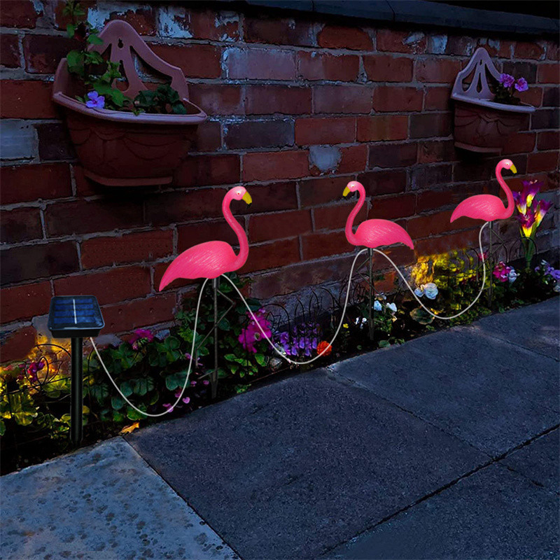 Solarno LED svjetlo Vanjsko svjetlo s flamingom Vodootporno svjetlo za travnjak s kolcem, kućno automatsko uključivanje/isključivanje, dvorišna svjetiljka za ukrašavanje staze