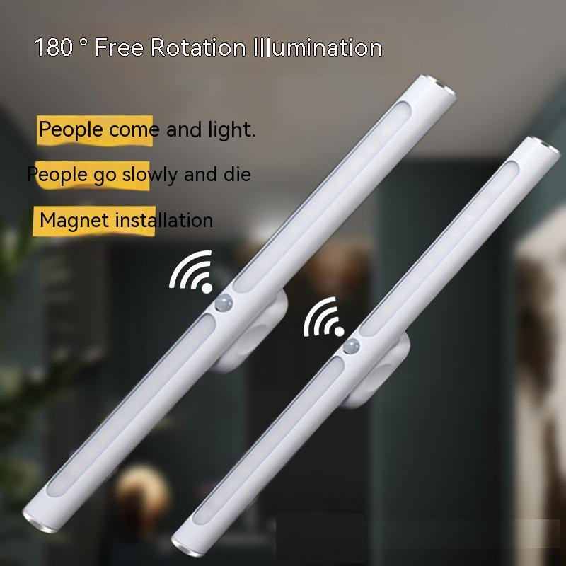 22 LED spintos šviestuvai 6500k USB įkraunamas energiją taupantis itin ryškus judesio jutiklis po spintelės lempa