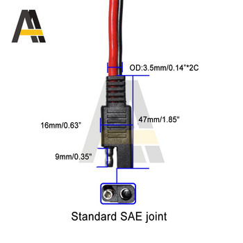 Καλώδιο επέκτασης καλωδίου DC 12V 14AWG-Ζώνη καλωδίων Γρήγορη σύνδεση Αποσυνδέστε το βύσμα SAE για ηλιακή μπαταρία αυτοκινήτου