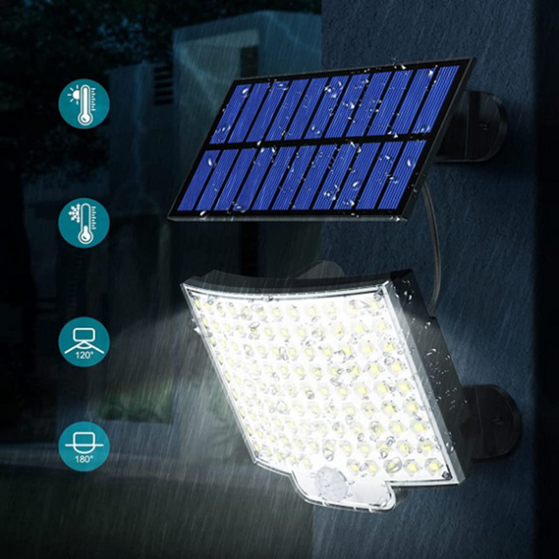 Lampă solară 106/290/318/333LED Senzor de mișcare în aer liber Cap reglabil cu inducție umană IP65 Lampă de perete cu energie solară rezistentă la apă