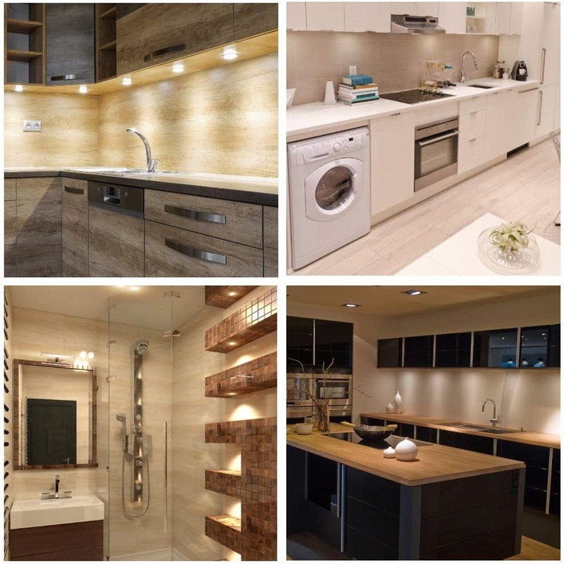 Διακόπτης χειρός κάτω από το ντουλάπι φωτιστικό 3W DC12V Στρογγυλά φώτα LED Ντουλάπα υπνοδωμάτιο Ντουλάπα νυχτερινό φωτιστικό σπιτιού Διακοσμητικό φωτιστικό κουζίνας