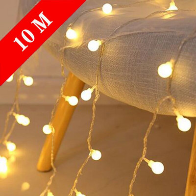 10M 80 Led Fairy Lights USB Outdoor/Indoor Street Garland Χριστούγεννα/Πρωτοχρονιά Xmas Festoon LED Lights String για διακόσμηση σπιτιού