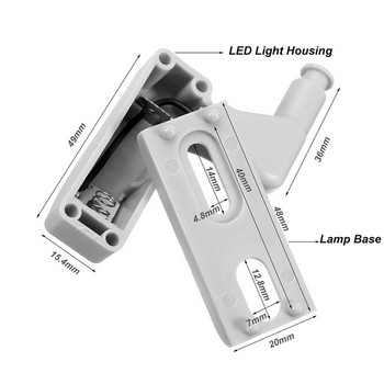 Универсална LED лампа с вътрешна панта Шкаф Индукционни светлини Гардероб Шкаф Сензорни светлини Спалня Кухня Шкаф Нощна лампа