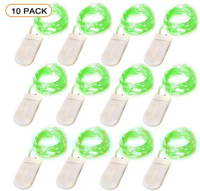 10 komada LED vilinskih svjetiljki na baterije LED svjetiljki s bakrenom žicom Vanjsko vodootporno svjetlo u boci za uređenje spavaće sobe