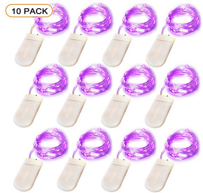 10 komada LED vilinskih svjetiljki na baterije LED svjetiljki s bakrenom žicom Vanjsko vodootporno svjetlo u boci za uređenje spavaće sobe