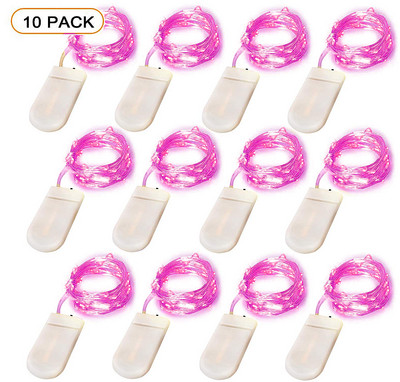 10 komada LED vilinskih svjetiljki na baterije LED svjetiljki s bakrenom žicom Vanjsko vodootporno svjetlo u boci za uređenje spavaće sobe