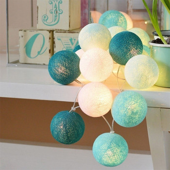 20 led Βαμβακερές μπάλες Φωτιστικά LED Fairy Garland Light Ball για το σπίτι Παιδικό Υπνοδωμάτιο Χριστουγεννιάτικο πάρτι Κήπος Διακόσμηση γιορτινό φωτισμό