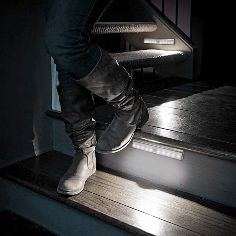 Akumulators LED nakts gaisma, uzlādējams kustības sensors, gaisma virtuves skapis, mājas iekārtojums sienas skapis, gaisma nakts gaisma