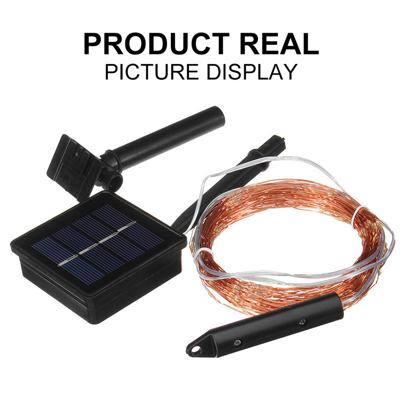 100/200LEDS-i päikesehaldja tuled veekindel juga puu viinapuu oks string lamp vasktraat õues jõulupüha pidu pulm