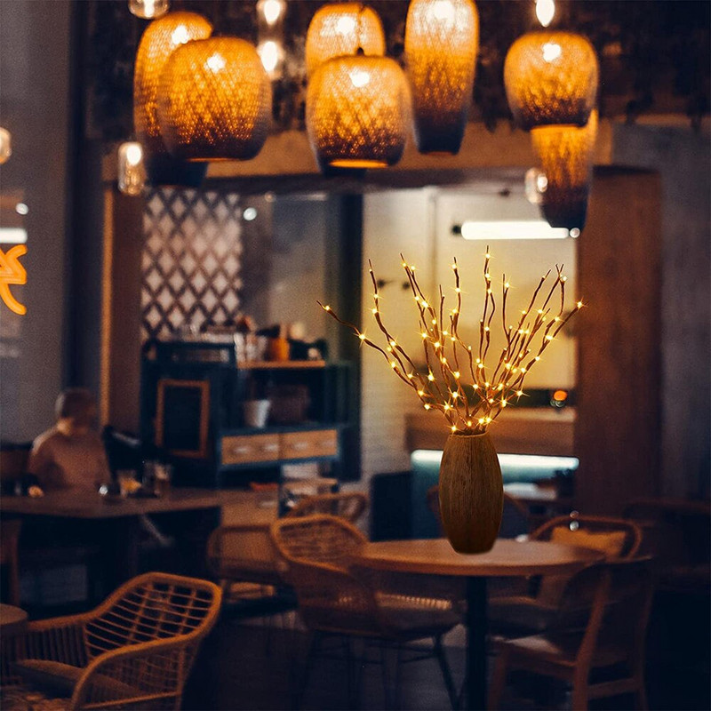 73 cm 20 žarulja LED svjetiljke za grane Na baterije Napajane grančice vrbe Ukrasne svjetiljke za grane Umjetno drvce DIY svjetlo