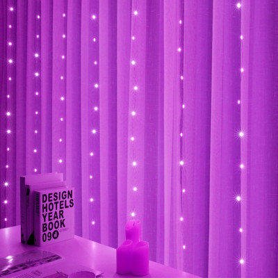 6x3M Naujųjų metų girlianda LED užuolaidų girlianda ant lango USB Festoon Fairy Lights su nuotoliniu LED žibintu kalėdiniu papuošimu