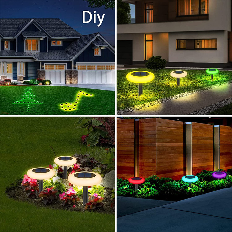 Solarna vrtna svjetiljka koja mijenja 7 boja Vanjska solarna svjetiljka Vodootporna šarena pejzažna svjetiljka s daljinskim upravljačem Dekoracija bazena