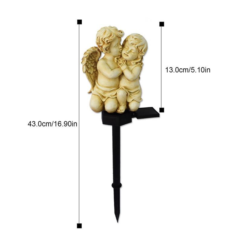 Új kerti napelemes baba angyal lámpák kültéri napelemes lámpák kültéri ösvényen Led lámpák tájképi teraszhoz, gyep udvarhoz