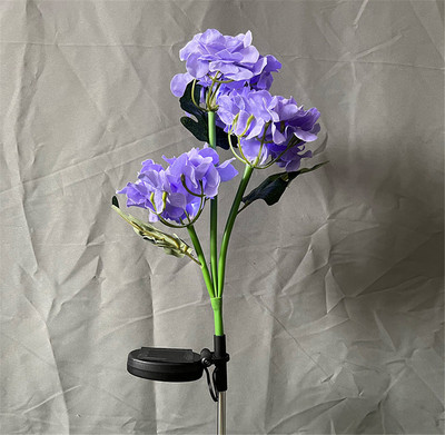 Solarna vrtna rasvjeta Vanjski realističan cvijet hortenzije Solarna svjetiljka Uređenje dvorišta Sunčeva svjetlost za stazu Uređenje dvorišta na terasi