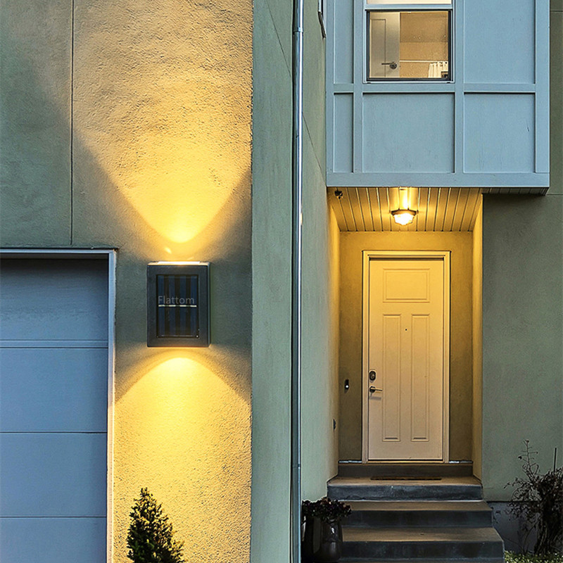 Smart Solar LED āra gaismas ūdensnecaurlaidīgas dārza dekoru lampas balkonam pagalma ielas sienas apgaismojuma dārza āra saules lampa