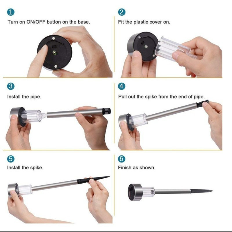 Vanjska solarna svjetla Vodootporna LED svjetla za vrtni krajolik na putu Solarna svjetla Vrtna svjetla Dekoracije Travnjak Sunčeva svjetiljka