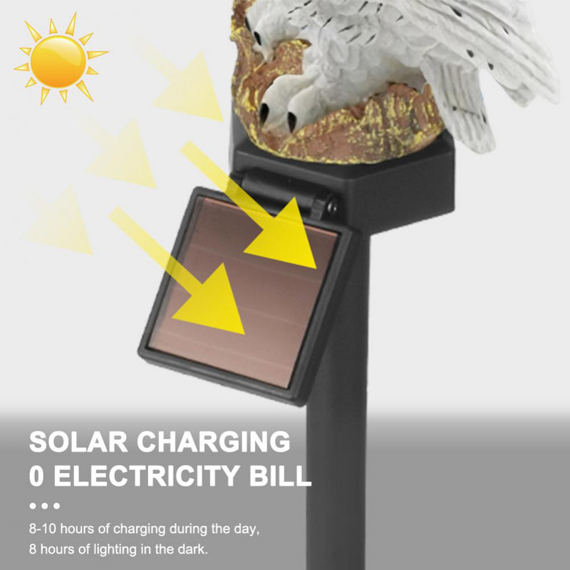 LED svjetla na solarni pogon Vrtna sova Životinja Pixie Lampe za travnjak Ukrasi Vodootporna svjetiljka Unikatna božićna svjetla Vanjske solarne svjetiljke
