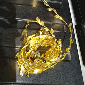 Kültéri apró leveles LED-es réz drót tündérfüzér fényfüzér karácsonyi dekoráció otthonra újév esküvői kert utcai lámpa