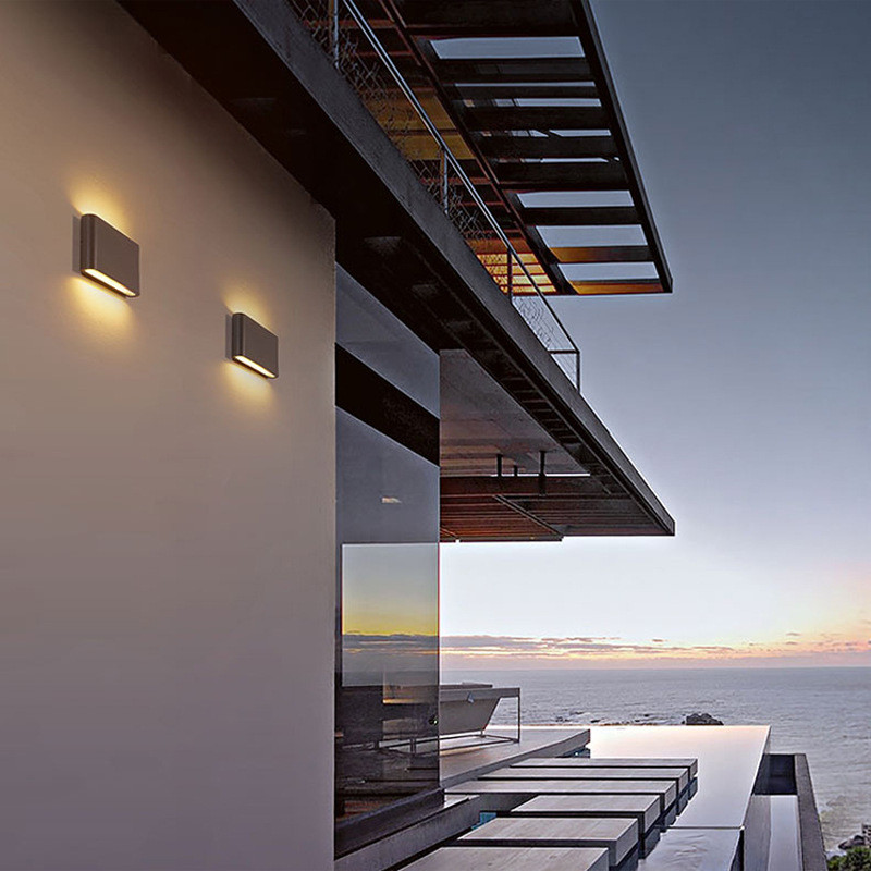 Kültéri vízálló IP65 6W 12W LED tornácos lámpák modern beltéri dekoráció felülről le kétfejes folyosó fali lámpa AC85-265V