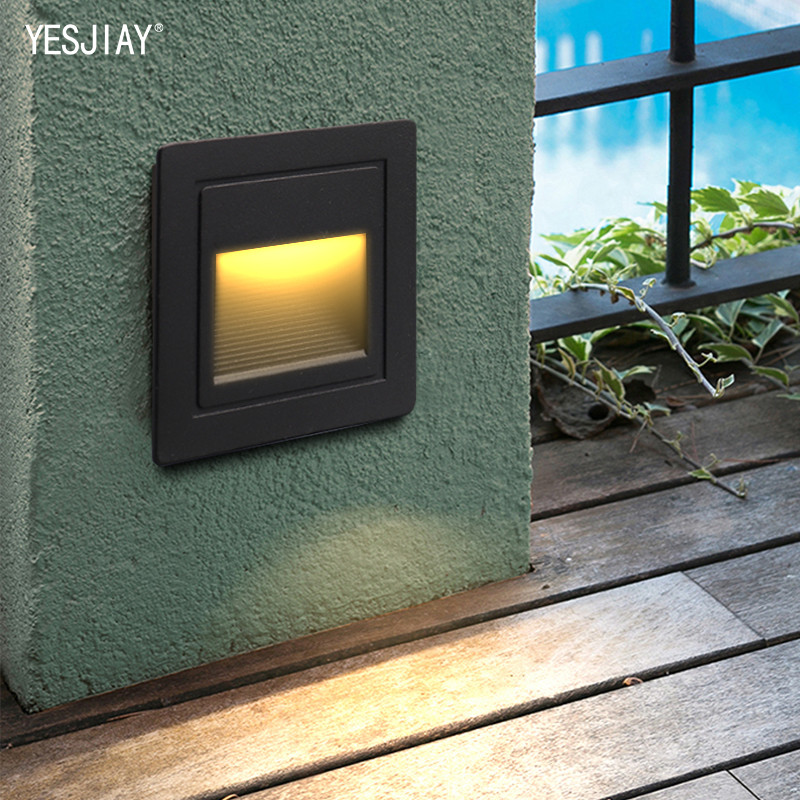 Led laiptų šviesos laiptelių šviestuvai 3W/6W 86/210mm aliuminio įleidžiami lauko vandeniui atsparūs įterptieji laiptinės LED sieniniai šviestuvai namų laiptams