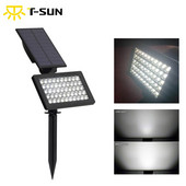 T-SUNRISE 50 LED saules dārza gaismas āra IP44 ūdensnecaurlaidīgs sienas apgaismojums ar zāliena lampu darbināma saules gaisma dārza dekorēšanai