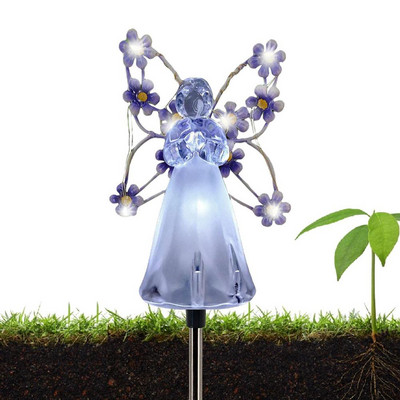 Solarna anđeoska svjetla Vanjski vrt Pejzažna svjetiljka Led svjetla Stupovi vrtna svjetla za dvorište Travnjak Staza Groblje Terasa