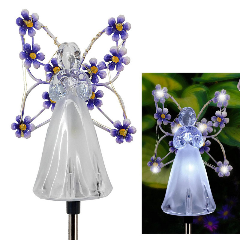 Solarna anđeoska svjetla Vanjski vrt Pejzažna svjetiljka Led svjetla Stupovi vrtna svjetla za dvorište Travnjak Staza Groblje Terasa