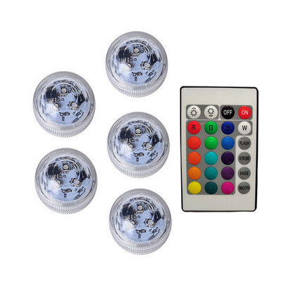 RGB panardinamos LED lemputės Mini vandeniui atsparios povandeninės nakties lempos lauko tvenkinio baseino vazos dubuo sodo Kalėdų vakarėlio dekoravimo lemputės