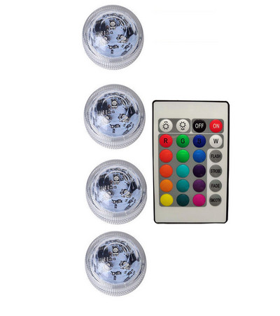 RGB panardinamos LED lemputės Mini vandeniui atsparios povandeninės nakties lempos lauko tvenkinio baseino vazos dubuo sodo Kalėdų vakarėlio dekoravimo lemputės