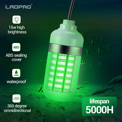 12V LED лампа за риболов 108 бр. 2835 Водоустойчива IP68 примамка Лампа за търсене на риба Привлича скариди Калмари Крил 4 цвята Подводна светлина