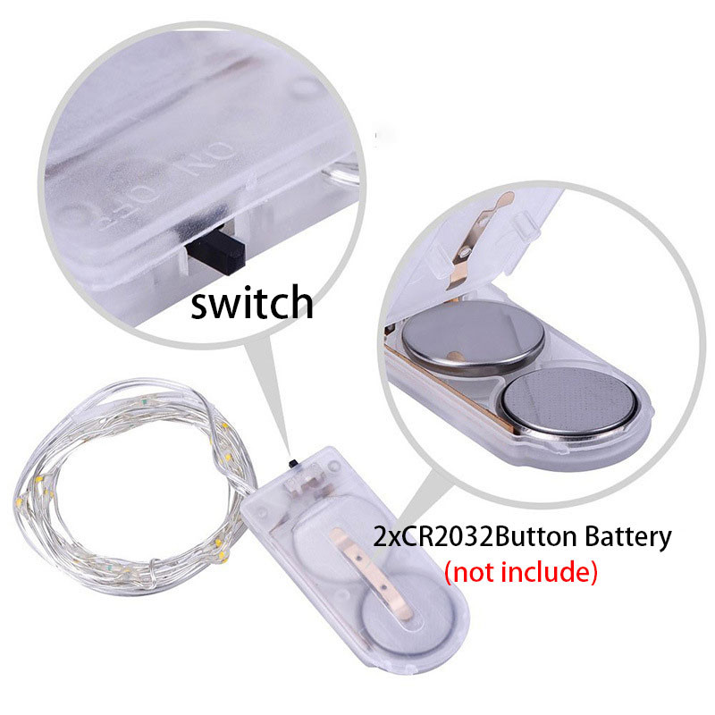 10db LED-es rézhuzalos fényfüzér karácsonyi dekoráció otthonhoz Fairy Light Garden szabadtéri esküvői ünnepi parti dekoráció