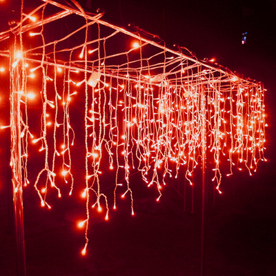 Vanjska LED zavjesa Icicle String Light Ulični božićni vijenci Dekoracije Vilinska svjetla Vodopad Ulični vijenci Svjetlo za zavjese