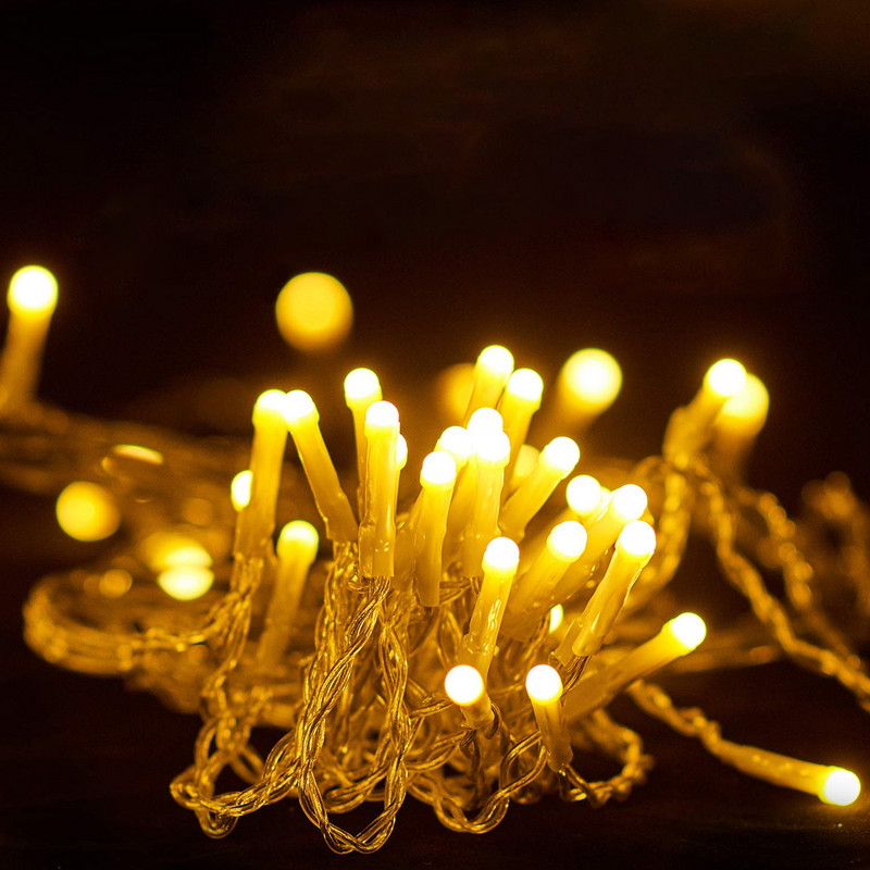 Vanjska LED zavjesa Icicle String Light Ulični božićni vijenci Dekoracije Vilinska svjetla Vodopad Ulični vijenci Svjetlo za zavjese