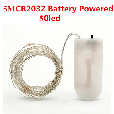 LED zsinór lámpa Cooper Wire USB tündér meleg fehér füzér Otthoni karácsonyi esküvői parti dekoráció Elemről működik 2 db/tétel