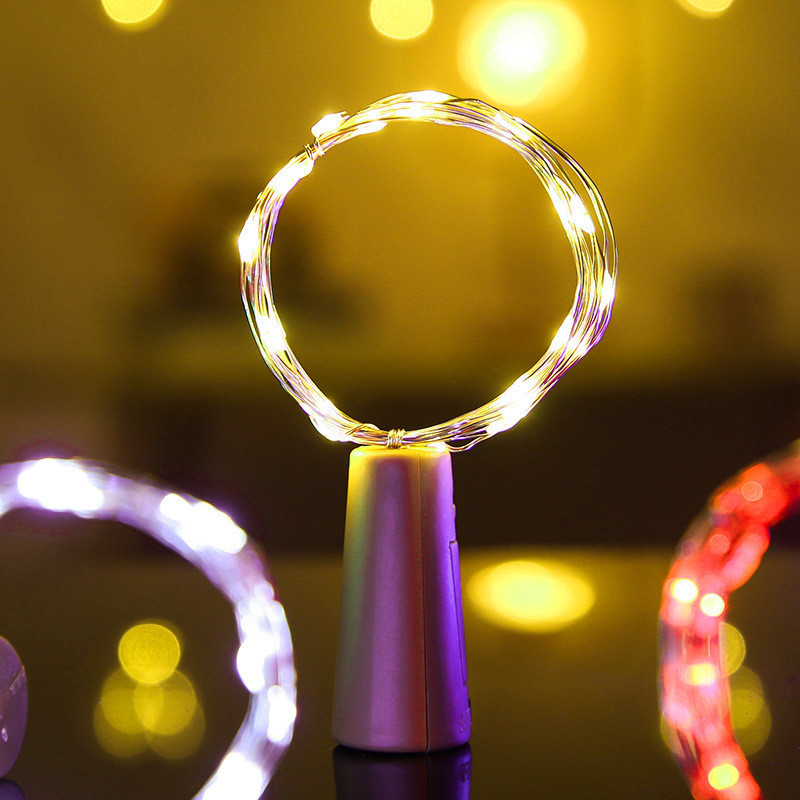 5PCS/Lot Božićna LED svjetiljka za bakrenu žicu Plutena boca vina 1M 2M 3M 10 20 30LEDS Lampa s vijencem za zabavu i vjenčanje